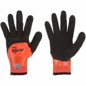 MCR SAFETY Coated Gloves: XL ( 10 ), 3/4, Dipped, PVC, Full, PVC, Nylon Rough